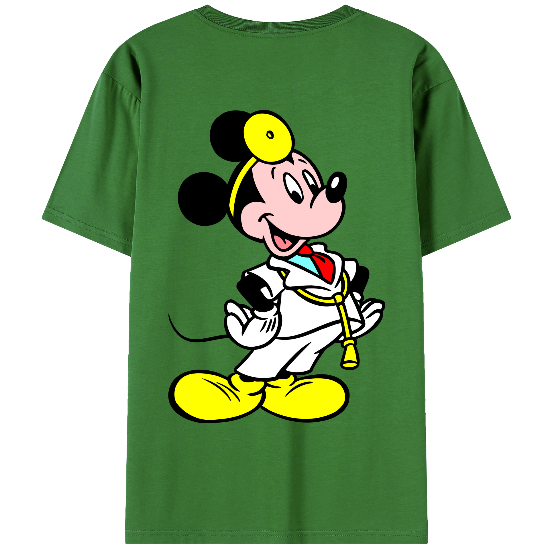 （画像用） ミッキーマウス Mickey Mouse レディース半袖Tシャツ(バックプリント)